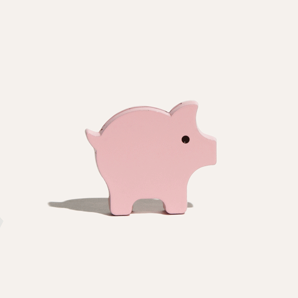 stretched thin piggy bank