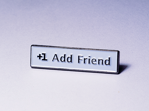 add me lapel pin, facebook lapel pin, social media lapel pin