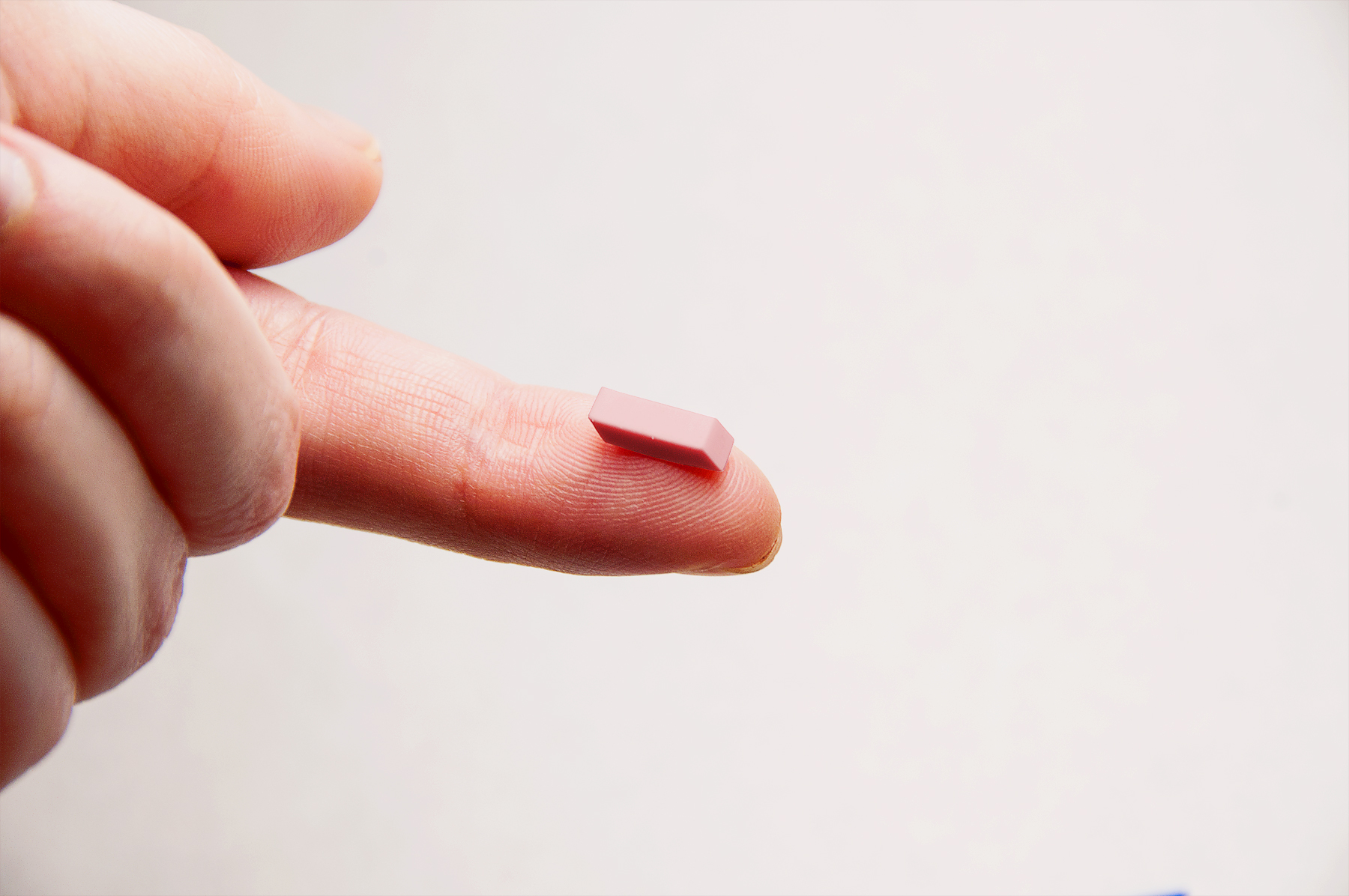 miniature pink eraser