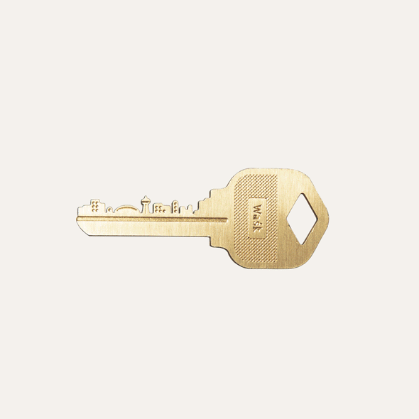 toronto city skyline brass key keychain gift