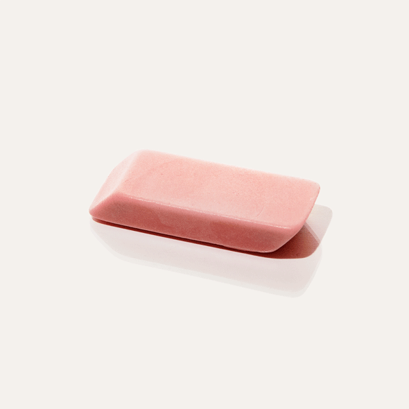 tiny soap that looks like a pink eraser