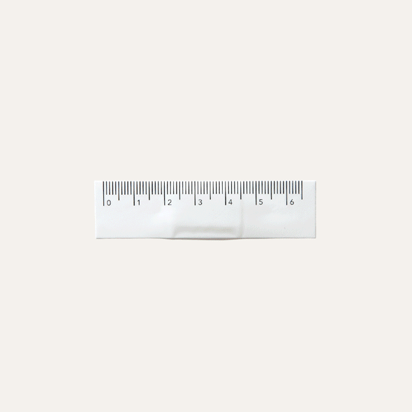 bandaids that look like miniature rulers with a real scale