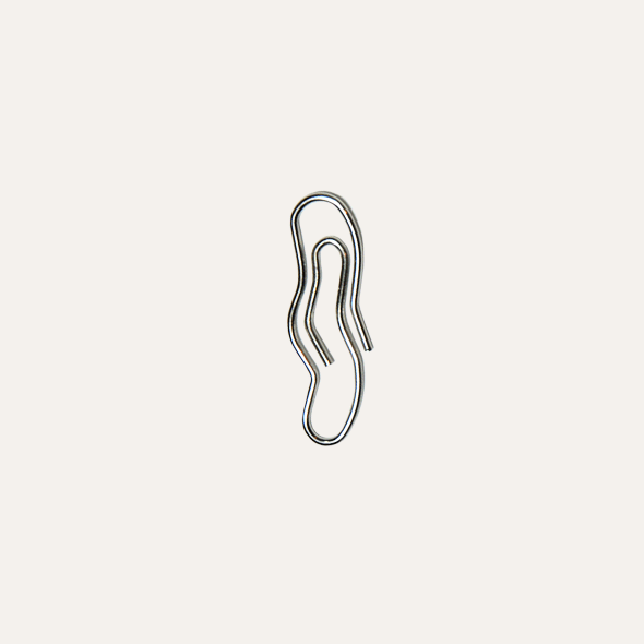 wavy bent paper clip design