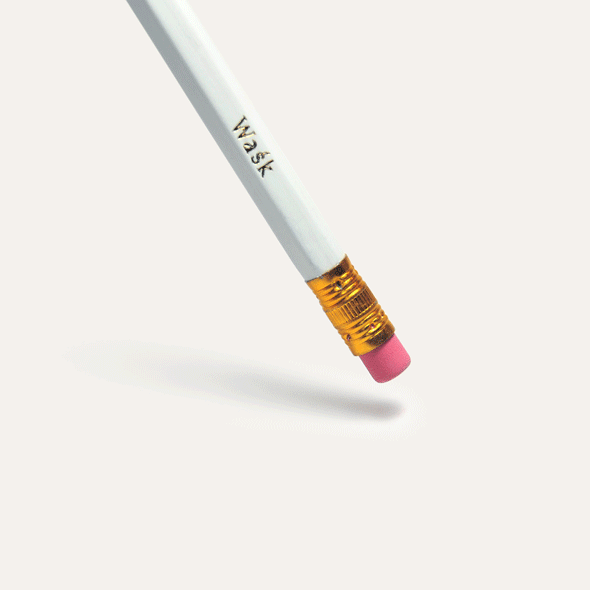pencil with pink crayon instead of eraser